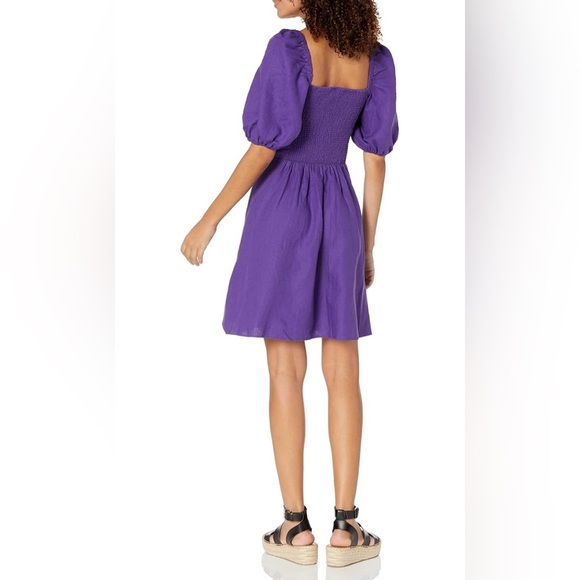 THE DROP - Women's Nala Twist-Front
 Linen Mini  Dress - XL *NWOT* - Picture 3 of 10
